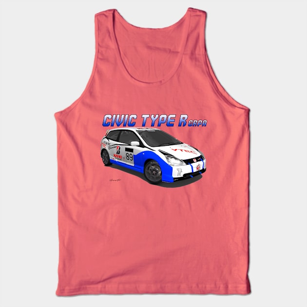 Honda Civic Type R Tank Top by PjesusArt